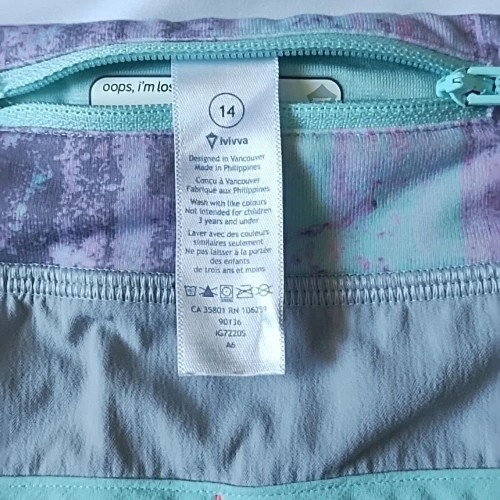 NWOT Ivivva Speedy Shorts Sz14